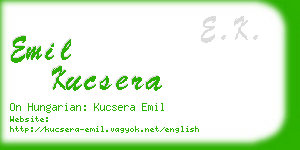 emil kucsera business card